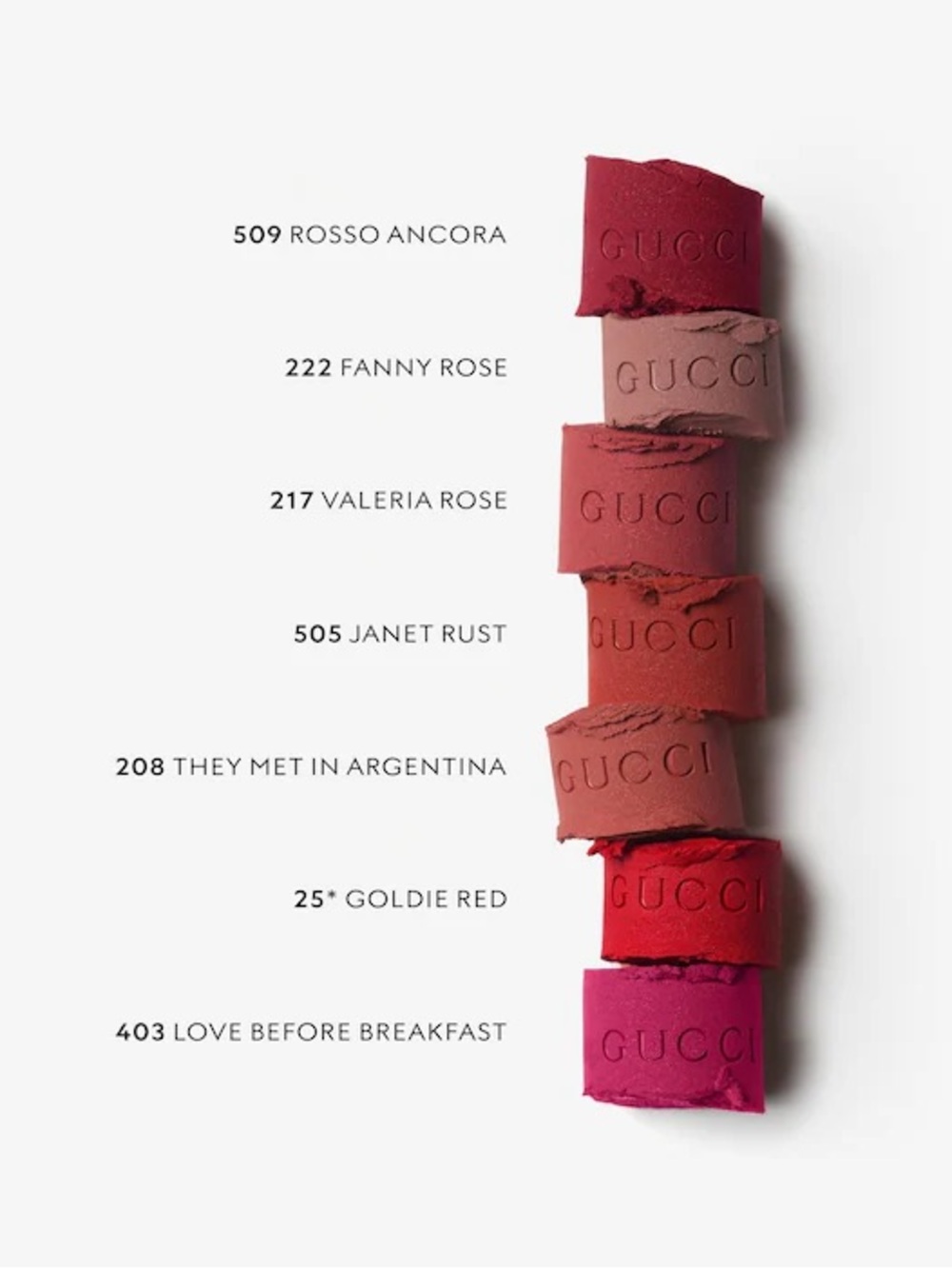 GUCCI ROUGE GOLDIE RED 25* À LÈVRES MAT LIP COLOUR ROUGE À LÈVRES - Picture 6 of 12